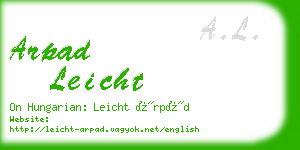 arpad leicht business card